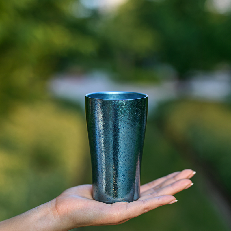 Titanium Camping Cup – Double Wall Aurora Crystal Insulated Beer Coffee Mug Outdoor detail image
