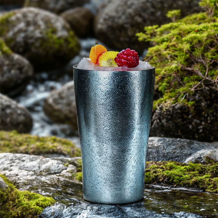 Titanium Camping Cup – Double Wall Aurora Crystal Insulated Beer Coffee Mug Outdoor detail image - detail view 3