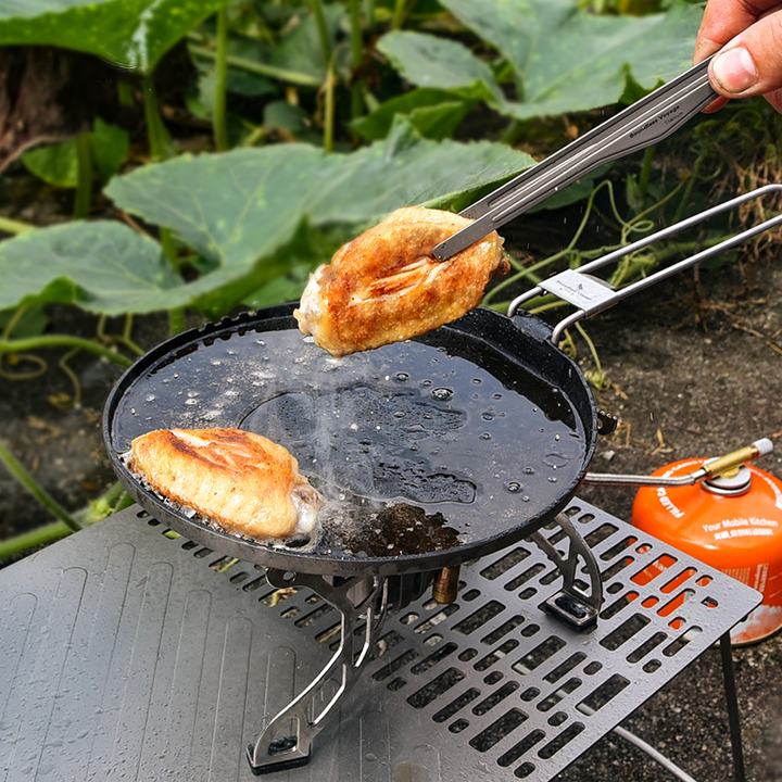 Titanium Camping Skillet – AeroTitan Lightweight Foldable with Pure Pan detail image
