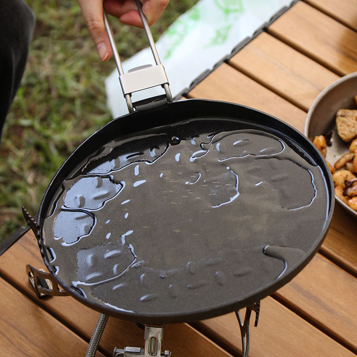 Titanium Camping Skillet – AeroTitan Lightweight Foldable with Pure Pan detail image - detail view 3