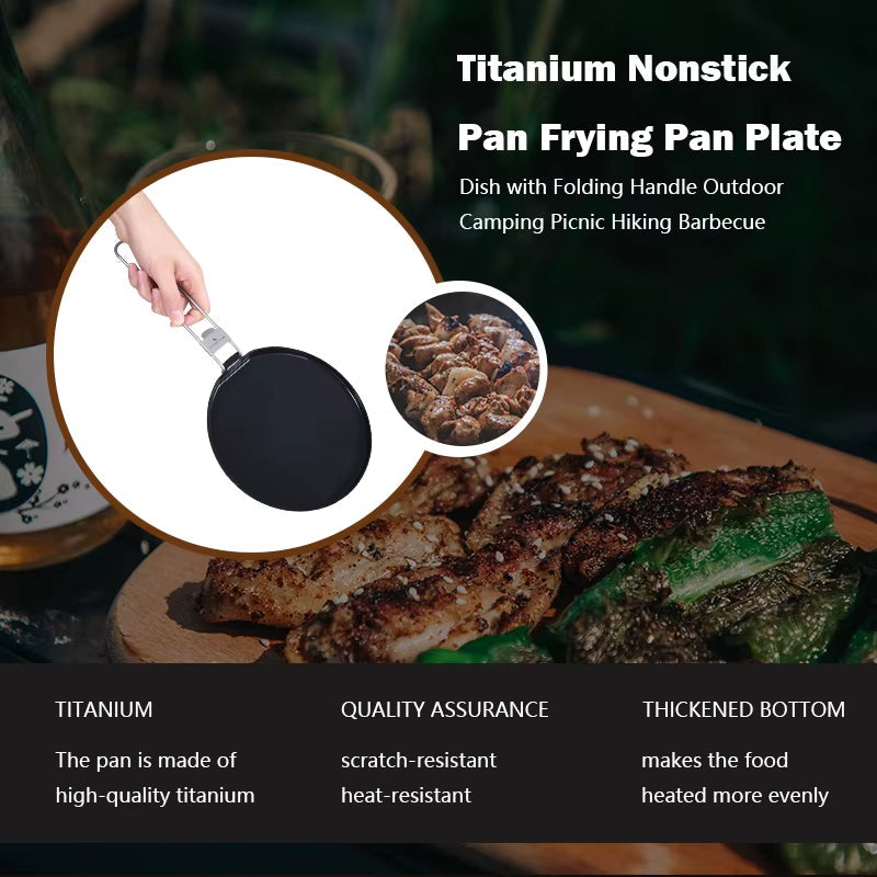 Titanium Camping Skillet – AeroTitan Lightweight Foldable with Pure Pan detail image - detail view 4