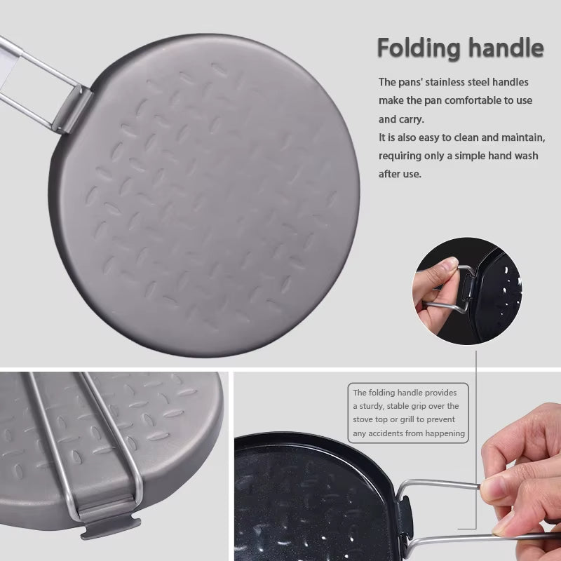 Titanium Camping Skillet – AeroTitan Lightweight Foldable with Pure Pan detail image - detail view 5