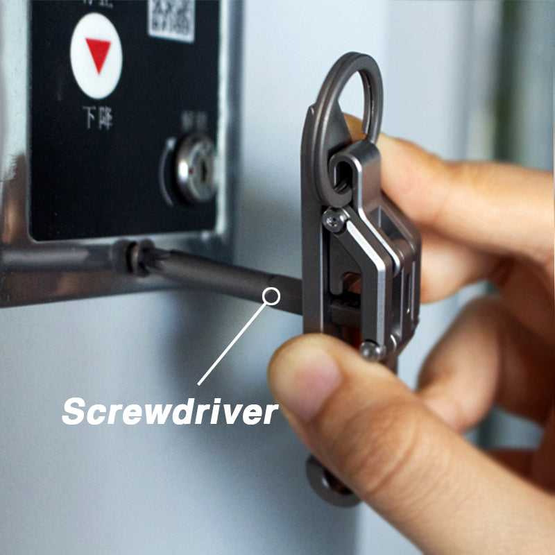 Titanium EDC Keychain Tool – K-Smart 1.0 Multi with 11-in-1 with Quick-Release Mechanism detail image - detail view 6