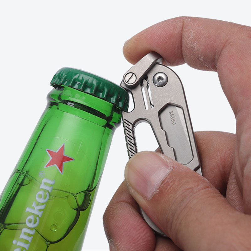 Titanium EDC Knife – EdgeKey Multi-Function Keychain with M390 or 8Cr13MoV Steel detail image - detail view 10