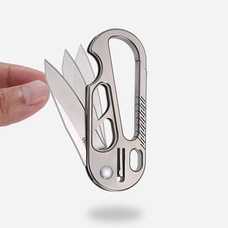 Titanium EDC Knife – EdgeKey Multi-Function Keychain with M390 or 8Cr13MoV Steel detail image - detail view 14