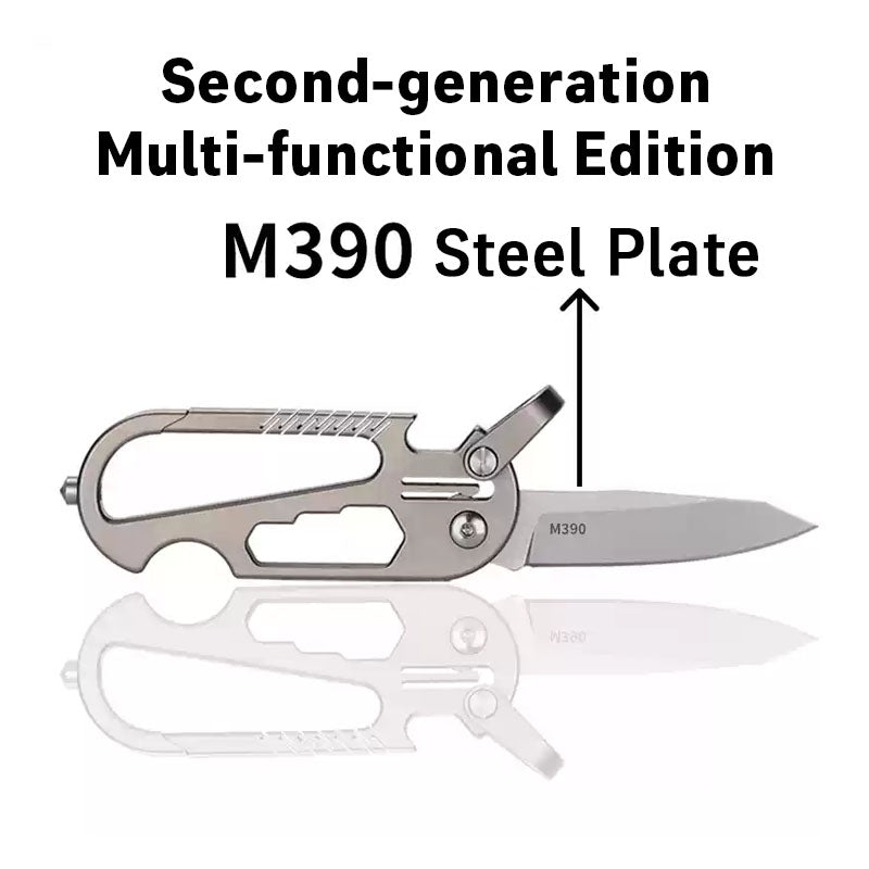 Titanium EDC Knife – EdgeKey Multi-Function Keychain with M390 or 8Cr13MoV Steel detail image - detail view 19