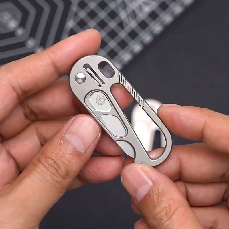 Titanium EDC Knife – EdgeKey Multi-Function Keychain with M390 or 8Cr13MoV Steel detail image