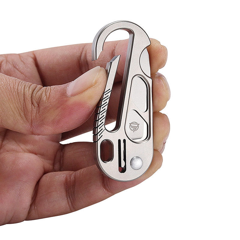 Titanium EDC Knife – EdgeKey Multi-Function Keychain with M390 or 8Cr13MoV Steel detail image - detail view 4