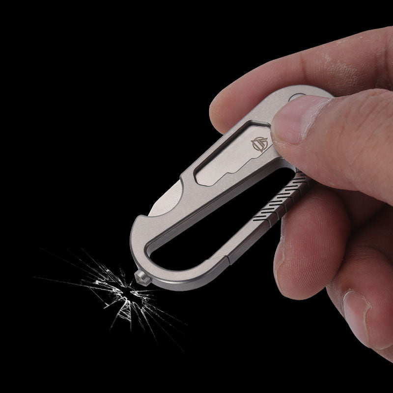 Titanium EDC Knife – EdgeKey Multi-Function Keychain with M390 or 8Cr13MoV Steel detail image - detail view 6