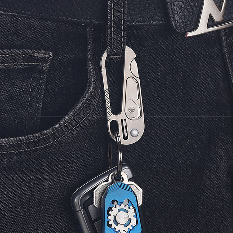 Titanium EDC Knife – EdgeKey Multi-Function Keychain with M390 or 8Cr13MoV Steel detail image - detail view 9