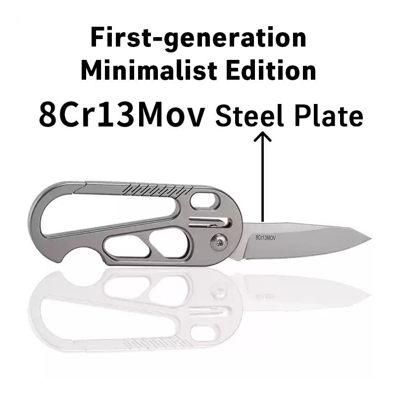 Titanium EDC Knife – EdgeKey Multi-Function Keychain with M390 or 8Cr13MoV Steel variant image