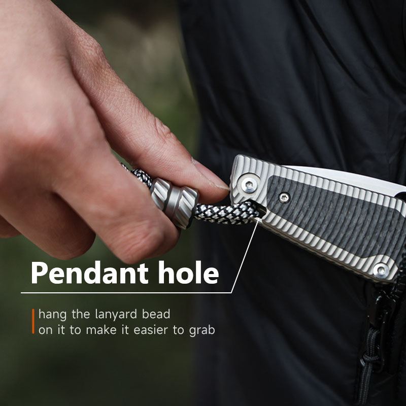 Titanium EDC Knife – Shadow Blade with M390 Steel Blade with Precision Engineering detail image - detail view 19