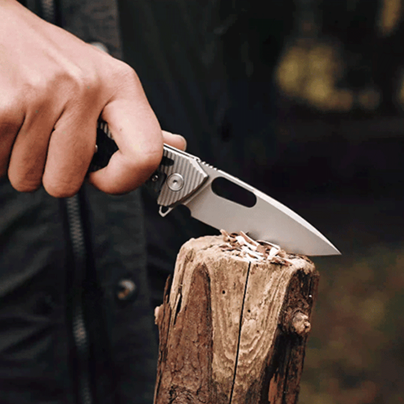 Titanium EDC Knife – Shadow Blade with M390 Steel Blade with Precision Engineering detail image - detail view 22