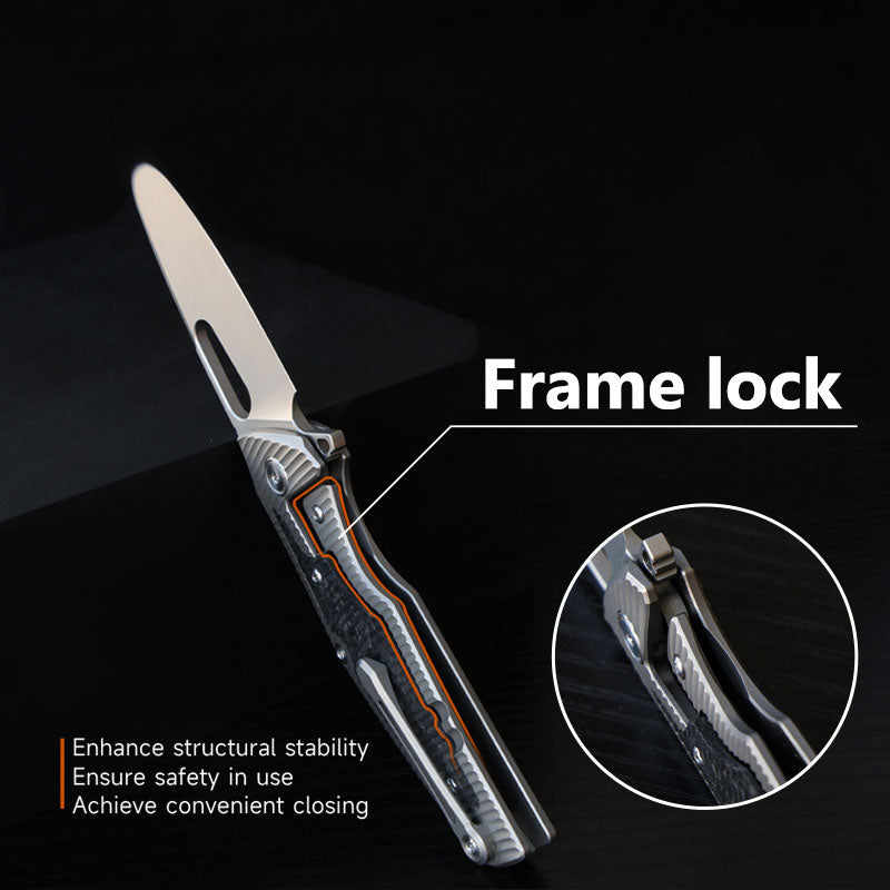 Titanium EDC Knife – Shadow Blade with M390 Steel Blade with Precision Engineering detail image - detail view 9