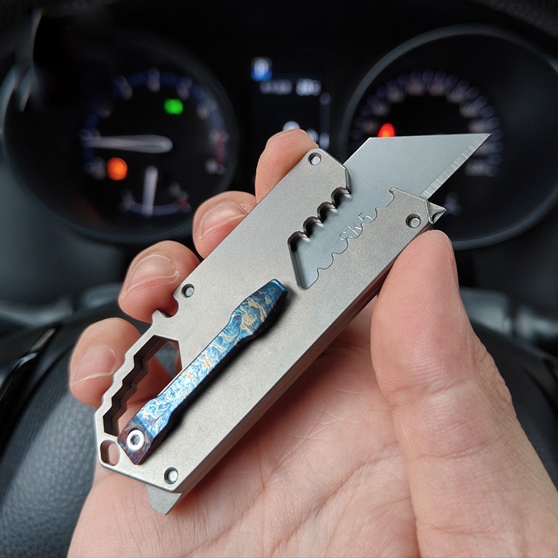 Titanium EDC Knife – Wasp-Sting Tactical with TC4 Quick-Change Blade with Multi-Tool product image