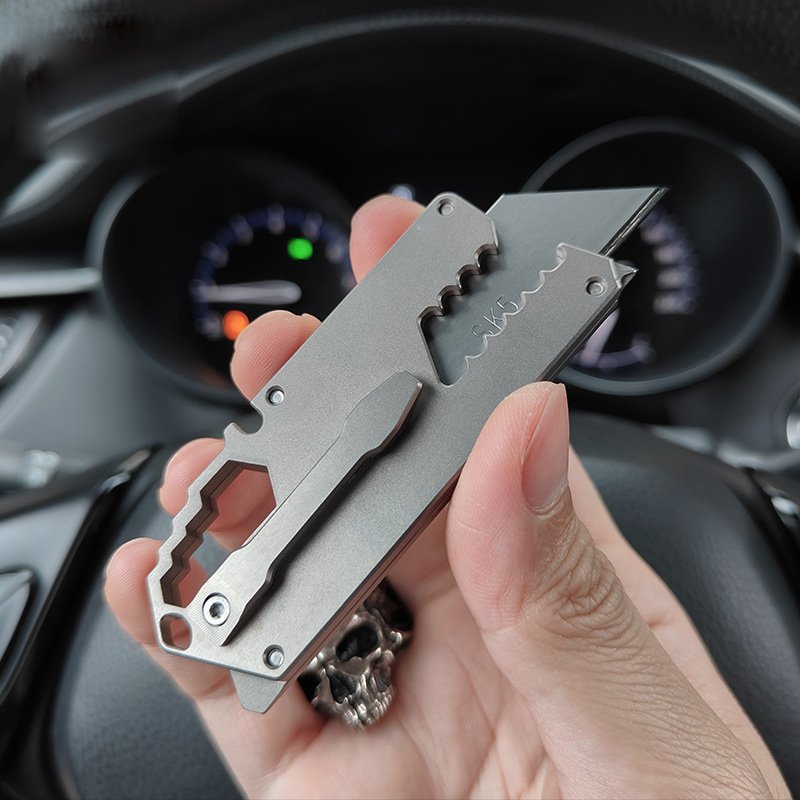 Titanium EDC Knife – Wasp-Sting Tactical with TC4 Quick-Change Blade with Multi-Tool variant image