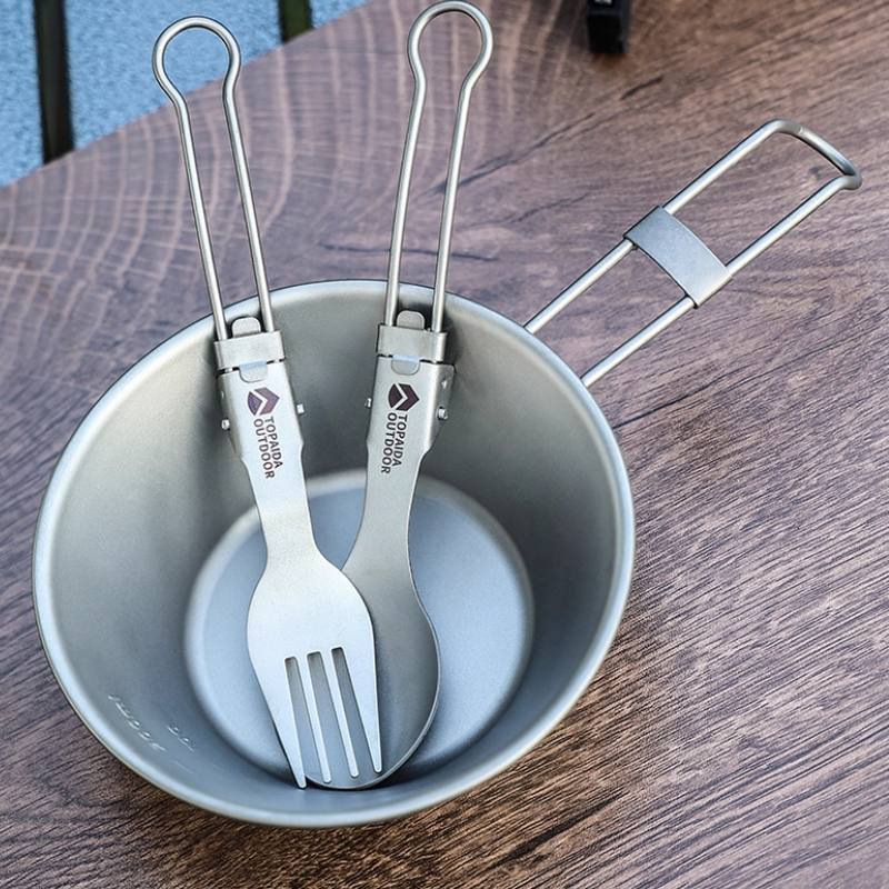 Titanium EDC Multi-Tool – Featherlight Feast Ultralight Folding Utensil Set detail image - detail view 5