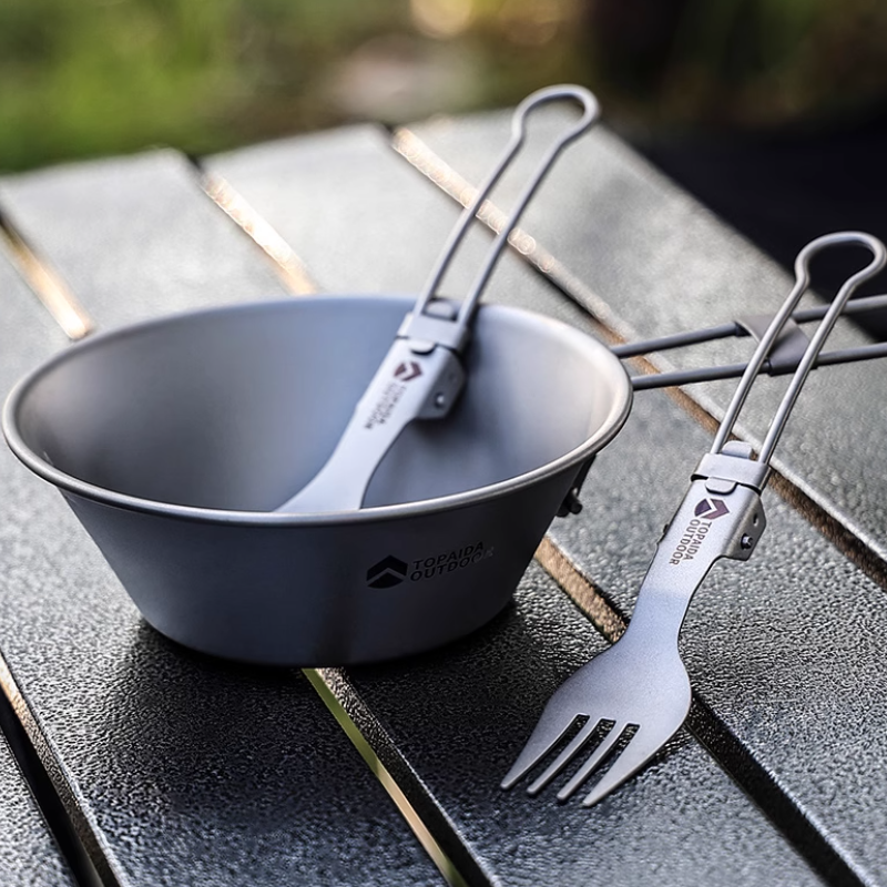 Titanium EDC Multi-Tool – Featherlight Feast Ultralight Folding Utensil Set product image
