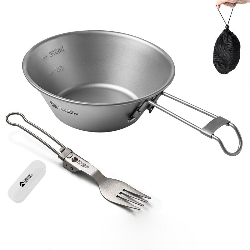 Titanium EDC Multi-Tool – Featherlight Feast Ultralight Folding Utensil Set variant image