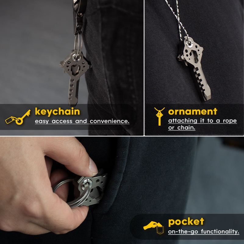 Titanium EDC Multi-Tool – Keymaster 12-in-1 with Compact Versatile Design detail image - detail view 9