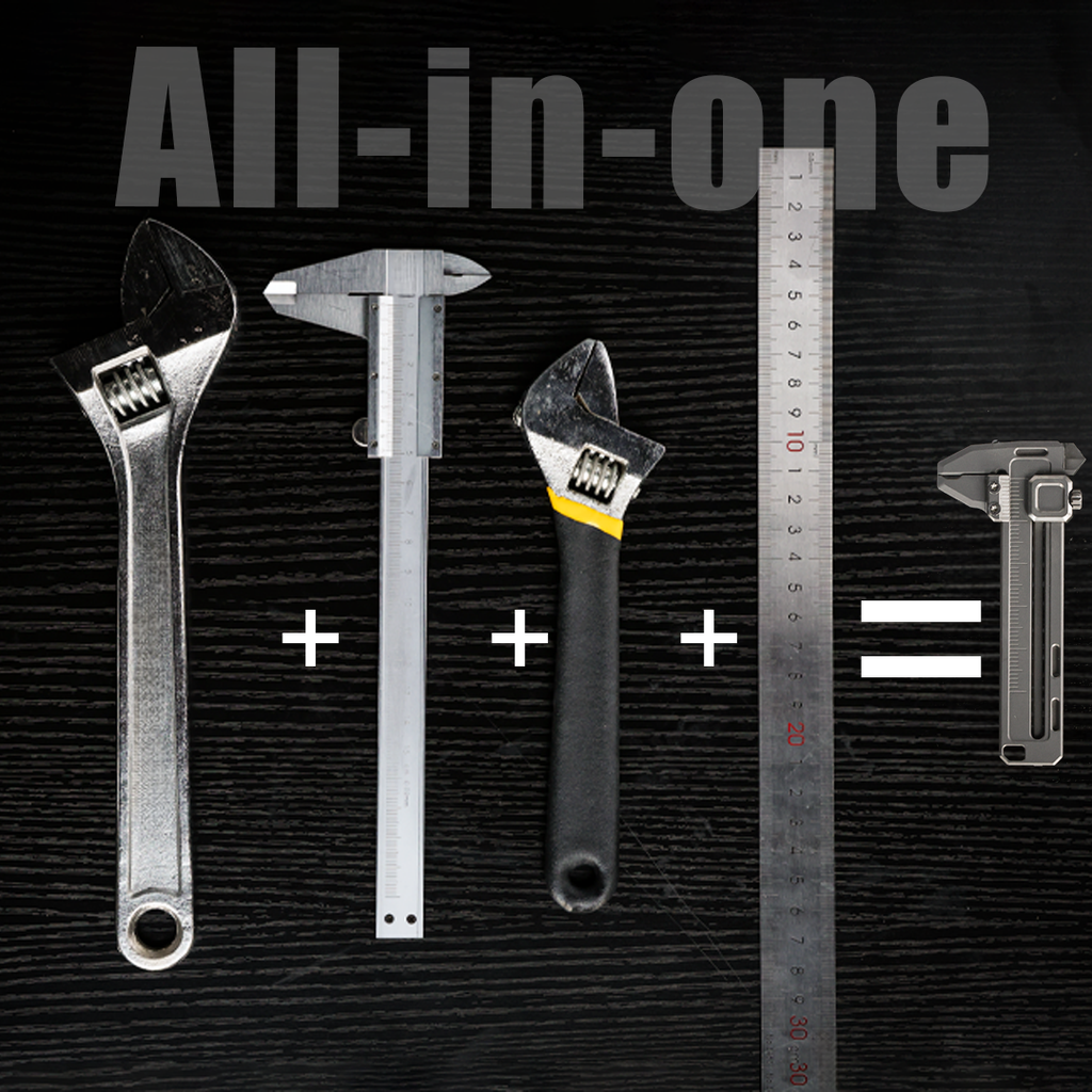 Titanium EDC Multi-Tool – TiCal Pro GR5 Mini Caliper with 9-in-1 -Function Measurement detail image - detail view 16