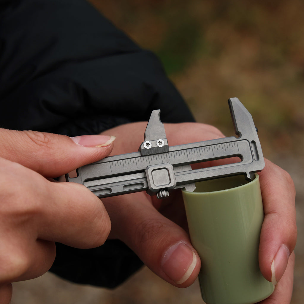 Titanium EDC Multi-Tool – TiCal Pro GR5 Mini Caliper with 9-in-1 -Function Measurement detail image - detail view 5