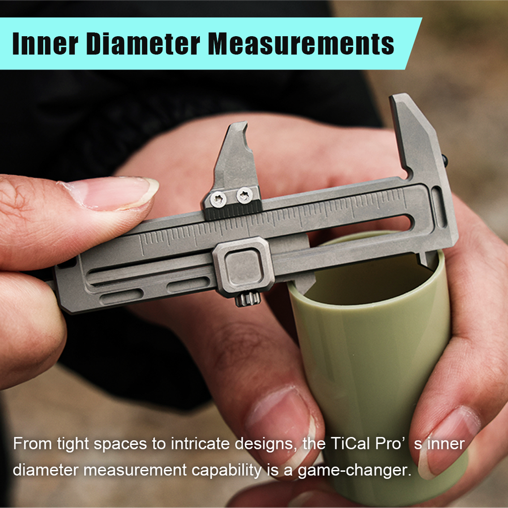 Titanium EDC Multi-Tool – TiCal Pro GR5 Mini Caliper with 9-in-1 -Function Measurement detail image - detail view 9