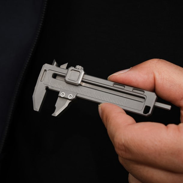 Titanium EDC Multi-Tool – TiCal Pro GR5 Mini Caliper with 9-in-1 -Function Measurement product image