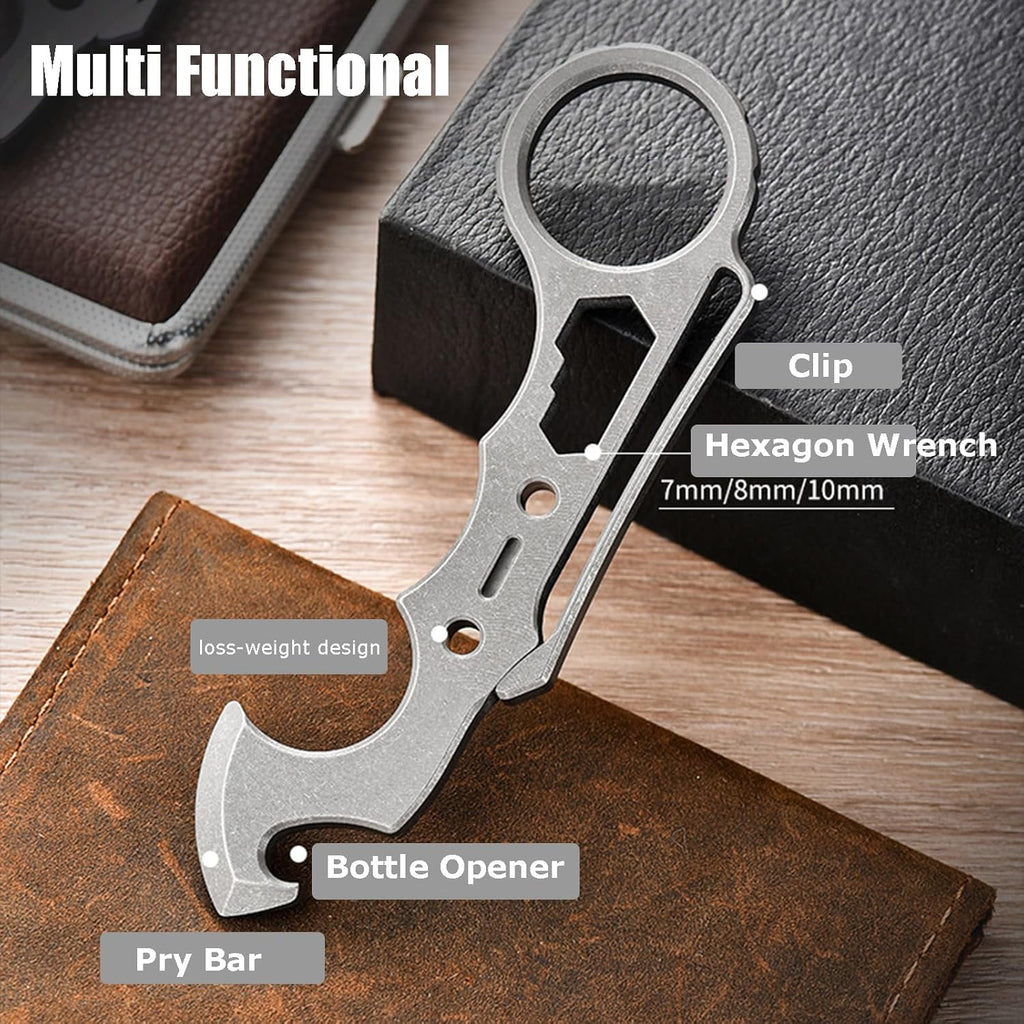 Titanium EDC Multi-Tool – TitanSpike - Card with Crowbar, Wrenches & Bottle Opener detail image - detail view 3