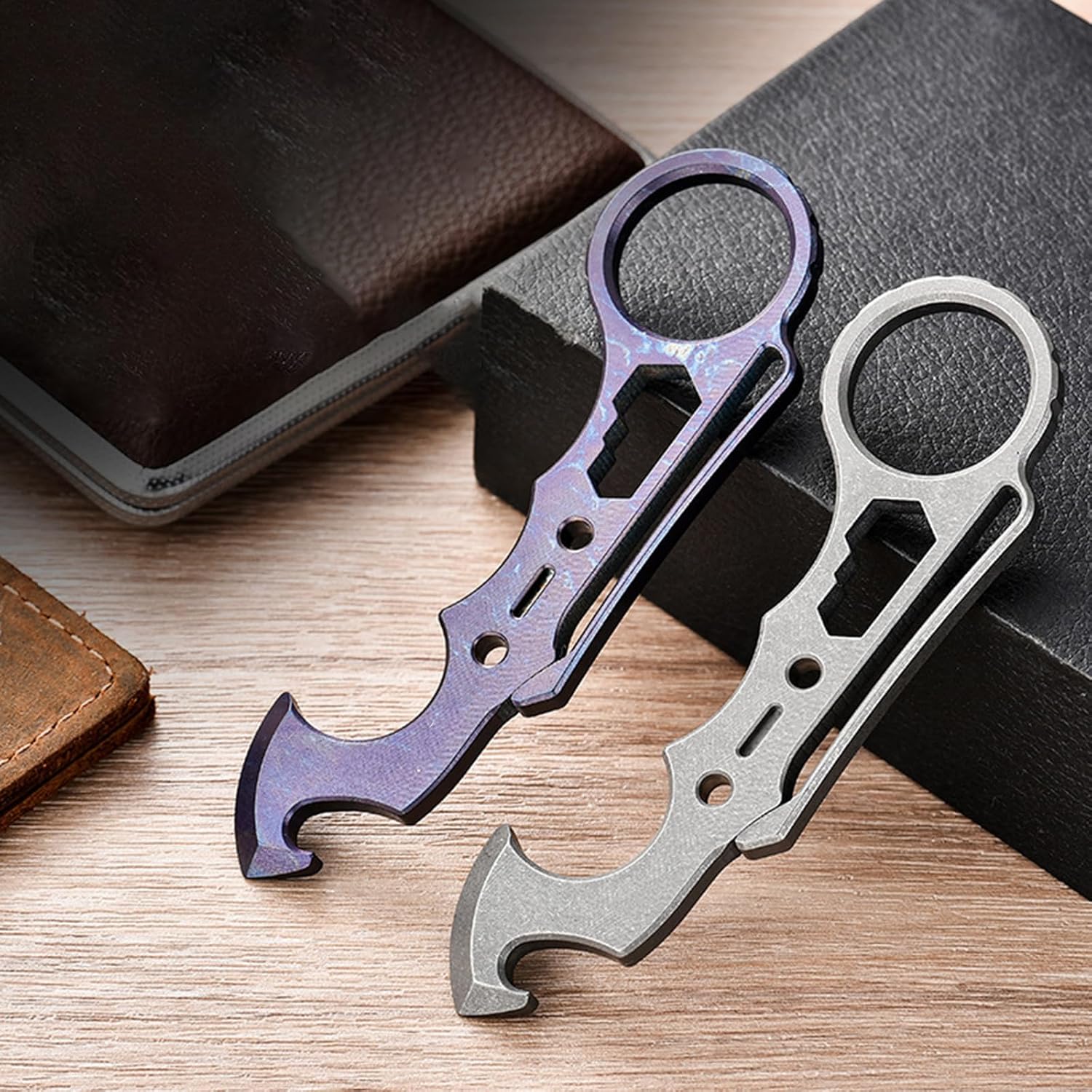 Titanium EDC Multi-Tool – TitanSpike - Card with Crowbar, Wrenches & Bottle Opener detail image - detail view 5