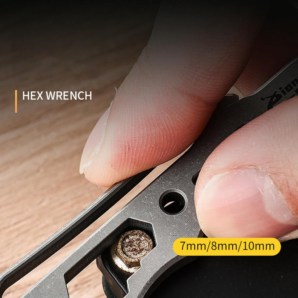 Titanium EDC Multi-Tool – TitanSpike - Card with Crowbar, Wrenches & Bottle Opener detail image - detail view 6