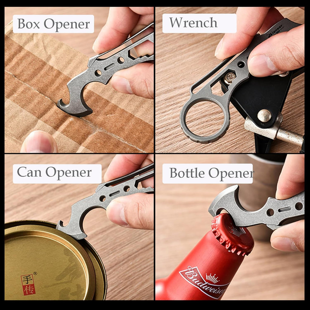 Titanium EDC Multi-Tool – TitanSpike - Card with Crowbar, Wrenches & Bottle Opener detail image - detail view 7