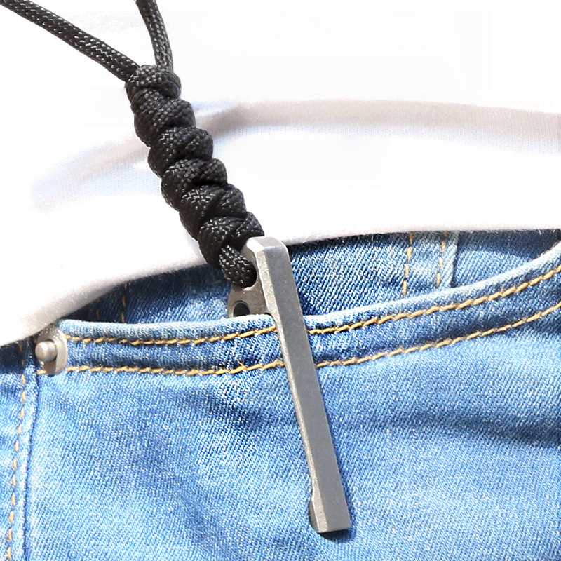 Titanium EDC Pry Bar – Mini with Multi-Function Tool Bottle Opener & Self-Defense Carry detail image