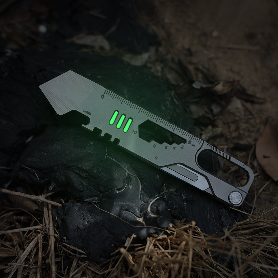 Titanium EDC Pry Bar – Multi-Tool Multi-Tool 10-in-1 Survival Tool Keychain Tool Camping detail image - detail view 6