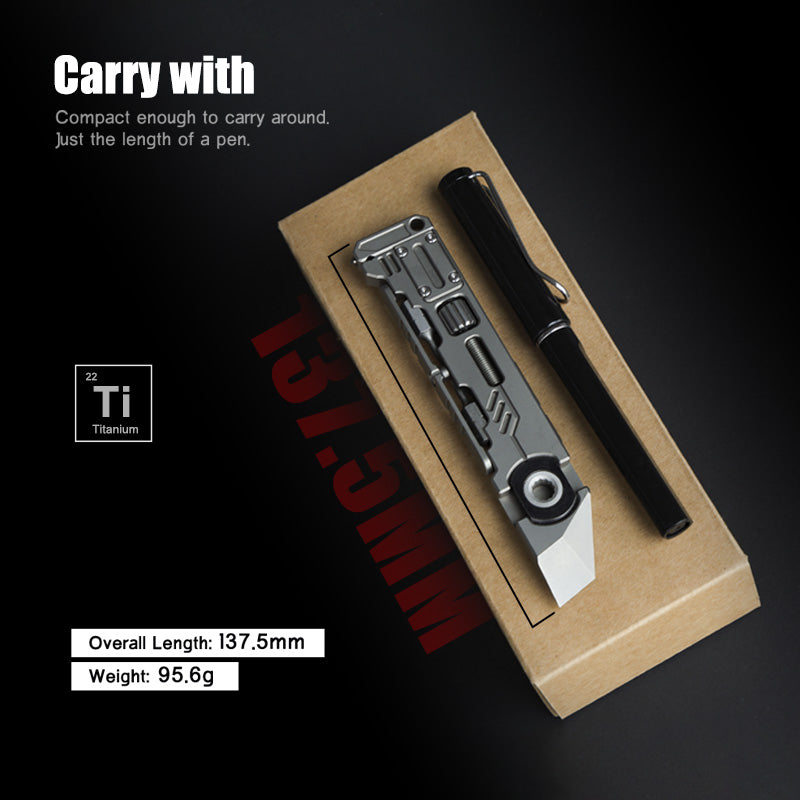 Titanium EDC Pry Bar – PryMax 2.0 All-in-1 Multi-Function with GR5 detail image - detail view 10