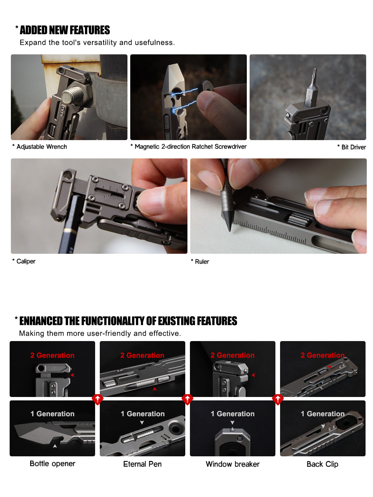 Titanium EDC Pry Bar – PryMax 2.0 All-in-1 Multi-Function with GR5 detail image - detail view 12
