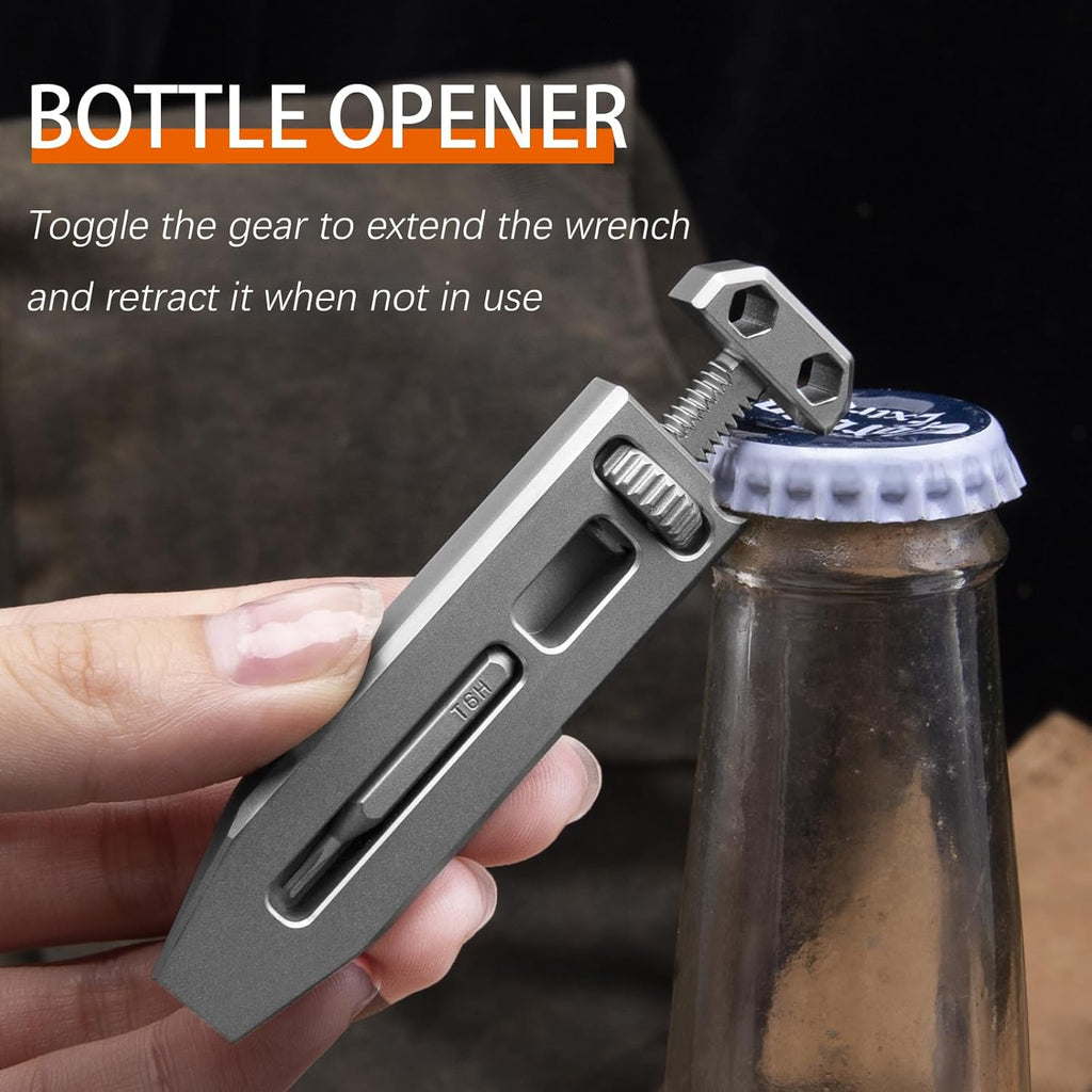 Titanium EDC Pry Bar – The Alix Multi-Tool with 4-in-1 Tool for Desk Breaks, Collecting detail image - detail view 6