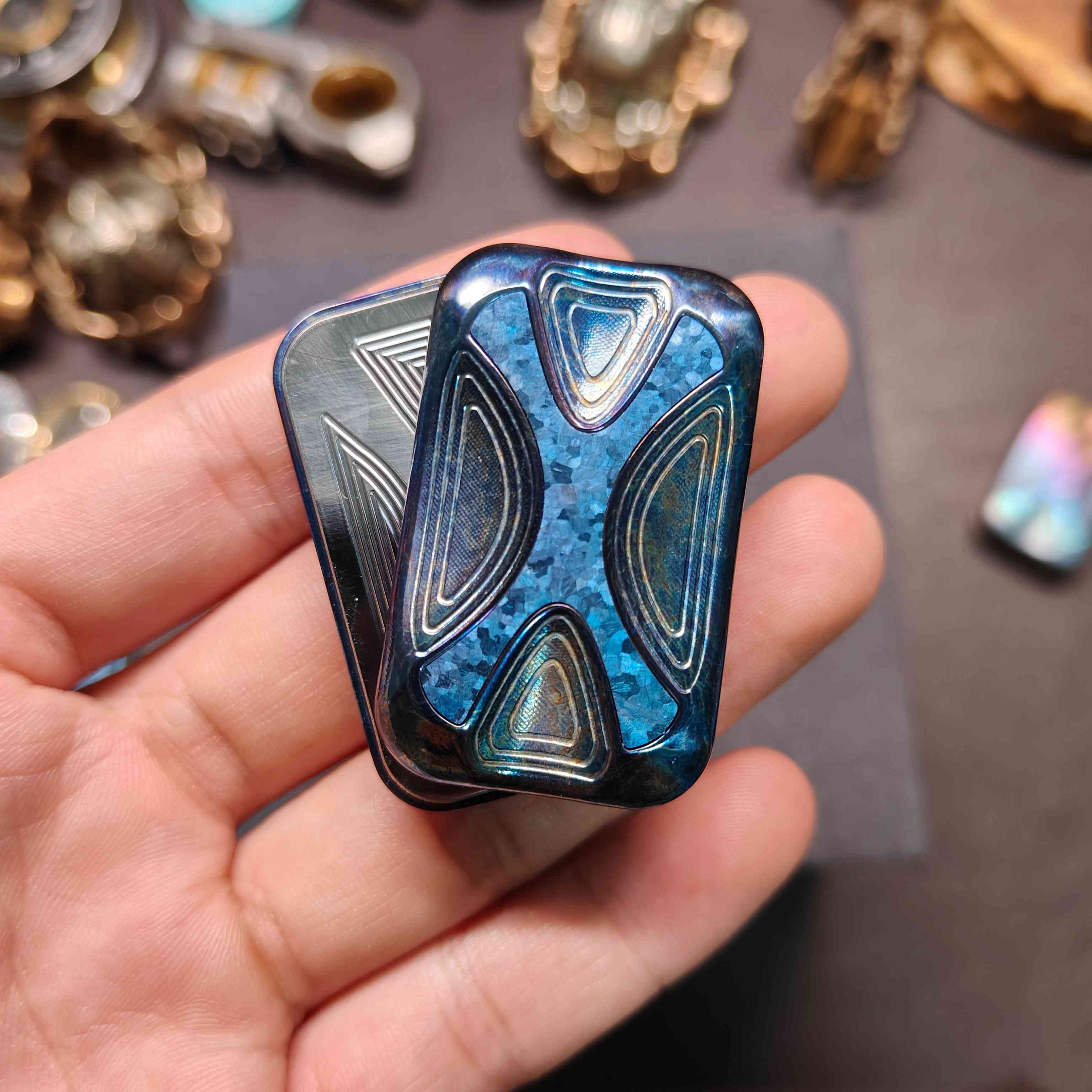 Titanium Fidget Slider – Infinite Position Vibration Feedback variant image
