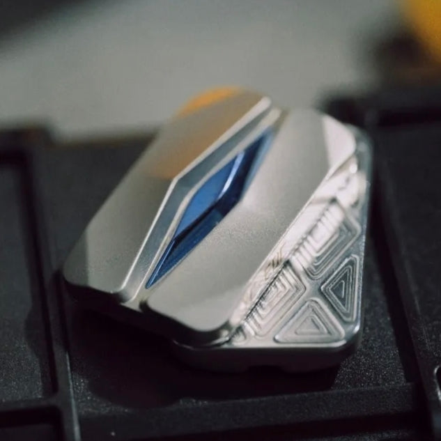 Titanium Fidget Slider – Mountain with Damped Precision EDC for Desk Breaks, Collecting detail image - detail view 3