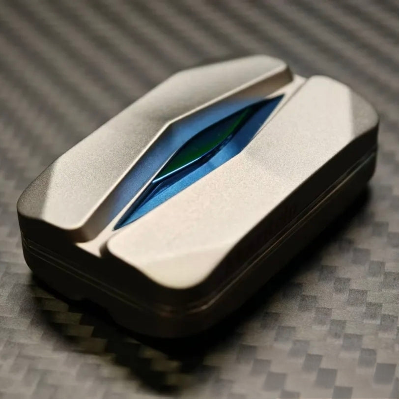 Titanium Fidget Slider – Mountain with Damped Precision EDC for Desk Breaks, Collecting detail image - detail view 4