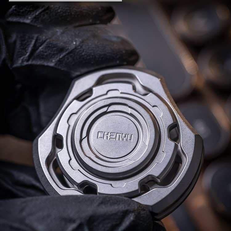 Titanium Fidget Spinner – Compound Gyro with Multi-Axis Linkage Modular EDC Stress Relief detail image - detail view 11