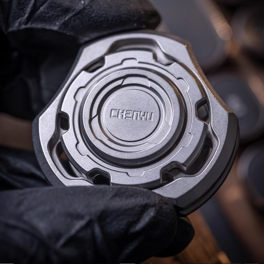 Titanium Fidget Spinner – Compound Gyro with Multi-Axis Linkage Modular EDC Stress Relief detail image - detail view 16