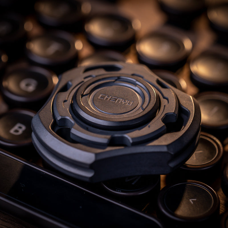 Titanium Fidget Spinner – Compound Gyro with Multi-Axis Linkage Modular EDC Stress Relief detail image - detail view 18