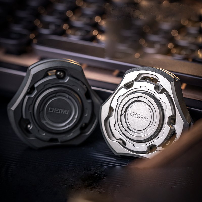 Titanium Fidget Spinner – Compound Gyro with Multi-Axis Linkage Modular EDC Stress Relief detail image