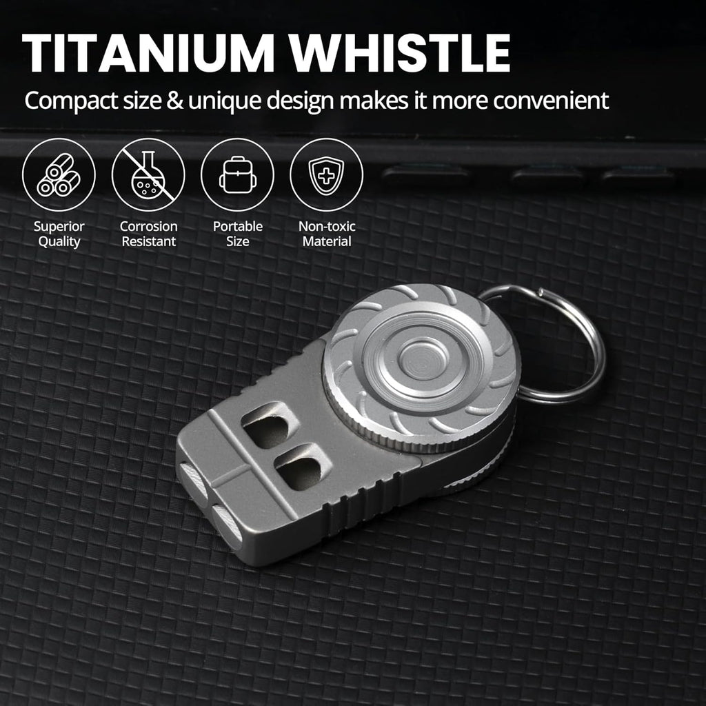 Titanium Fidget Spinner – SonicSpinner Emergency Whistle with 120dB Survival Whistle detail image - detail view 3