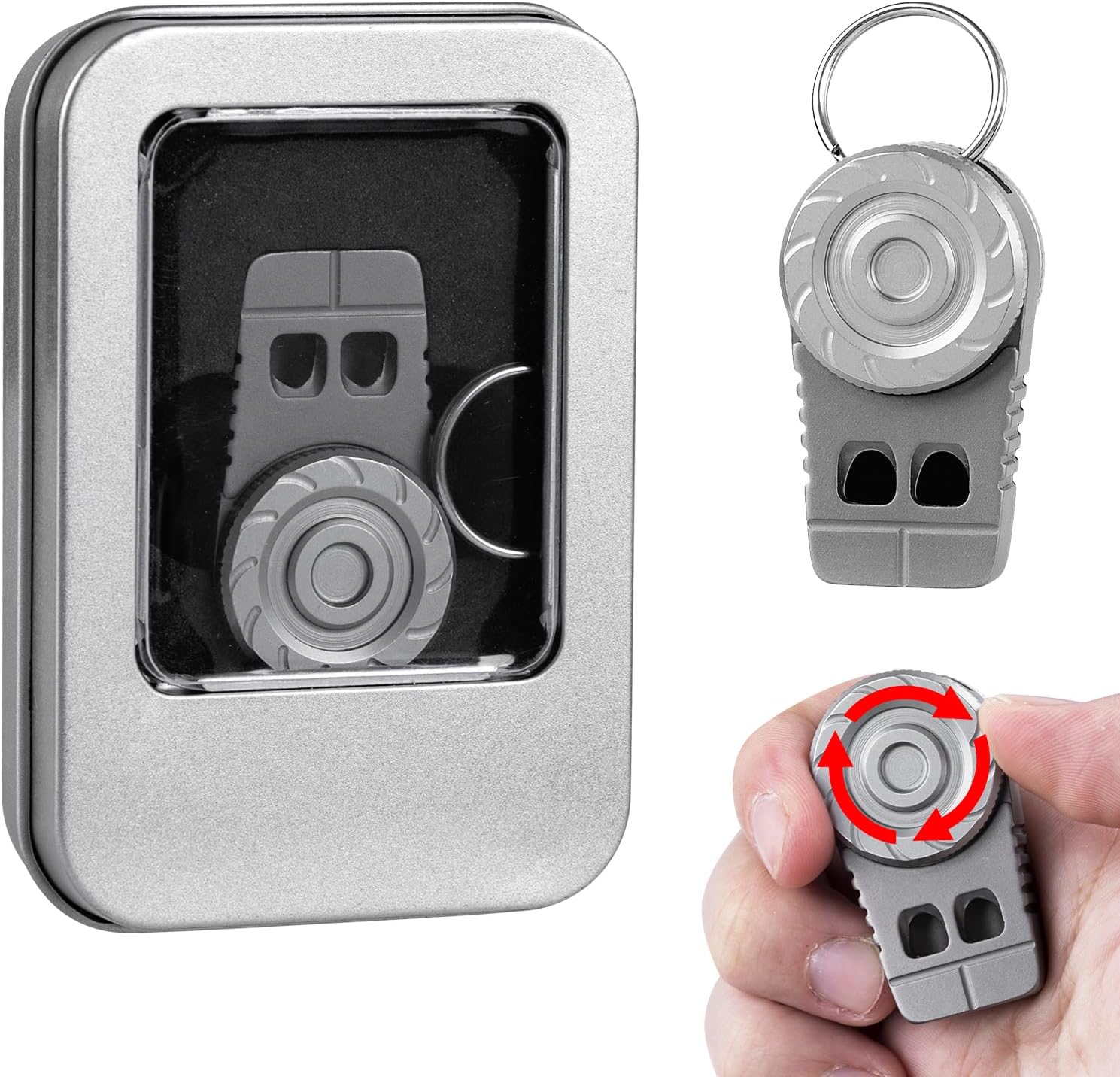 Titanium Fidget Spinner – SonicSpinner Emergency Whistle with 120dB Survival Whistle detail image - detail view 5