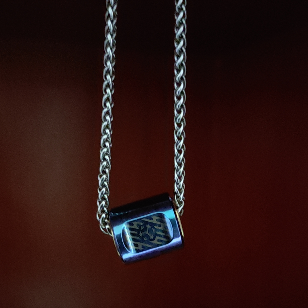 Titanium Fidget Spinner – SpinCore Pendant with EDC Stress Relief Necklace detail image - detail view 13