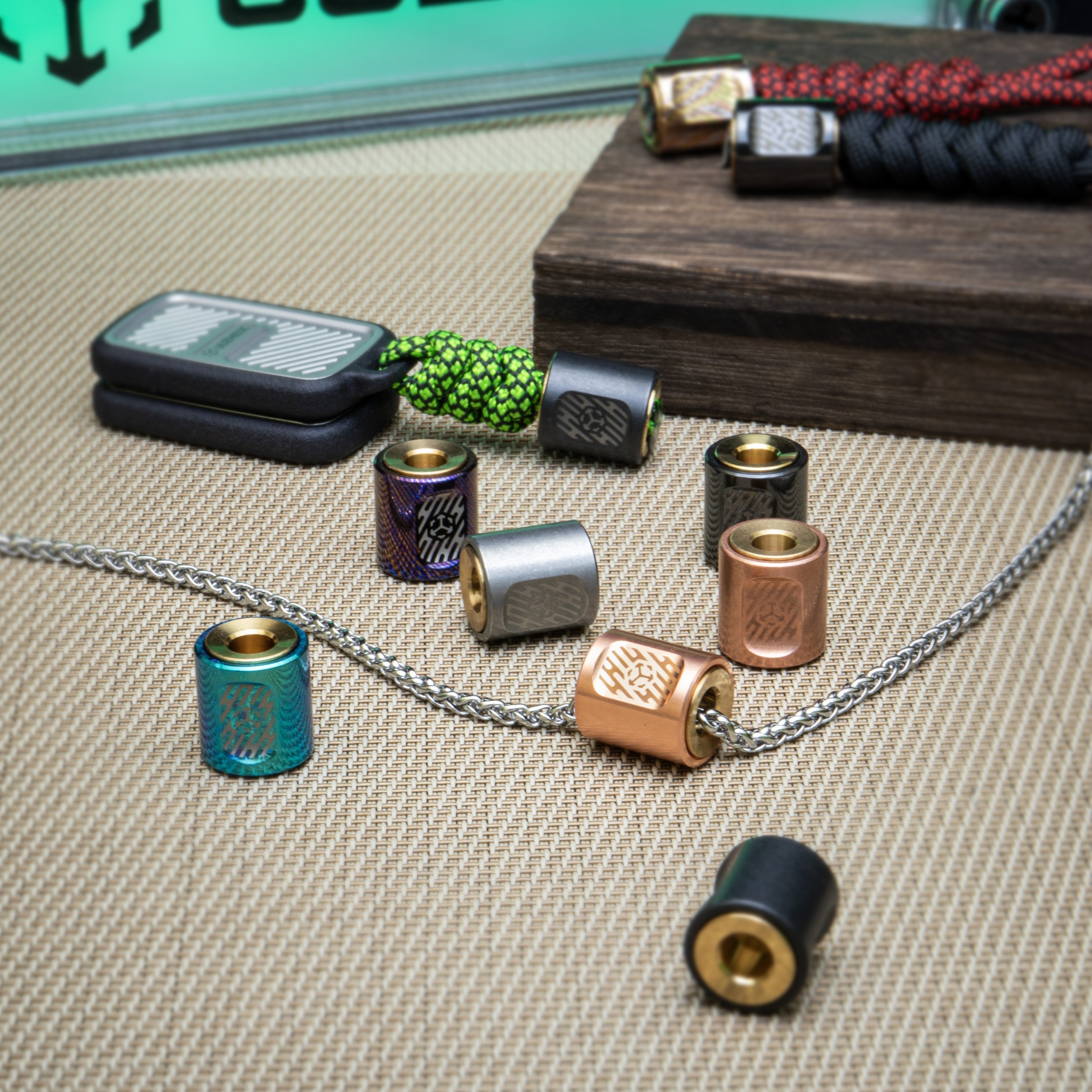 Titanium Fidget Spinner – SpinCore Pendant with EDC Stress Relief Necklace detail image - detail view 4