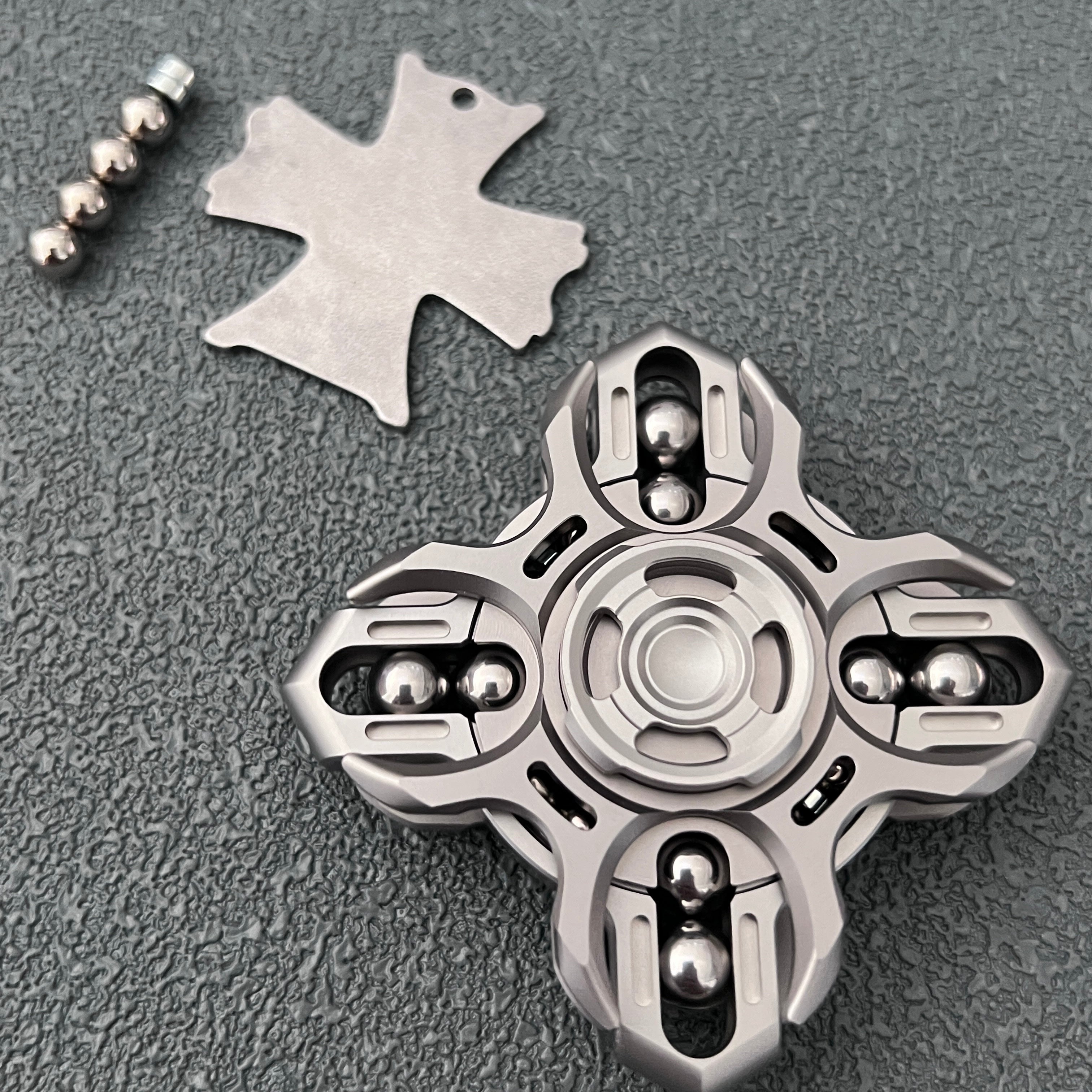 Titanium Fidget Spinner – Tuning Fork Linkage for Desk Breaks, Collecting, And Tactile detail image - detail view 14