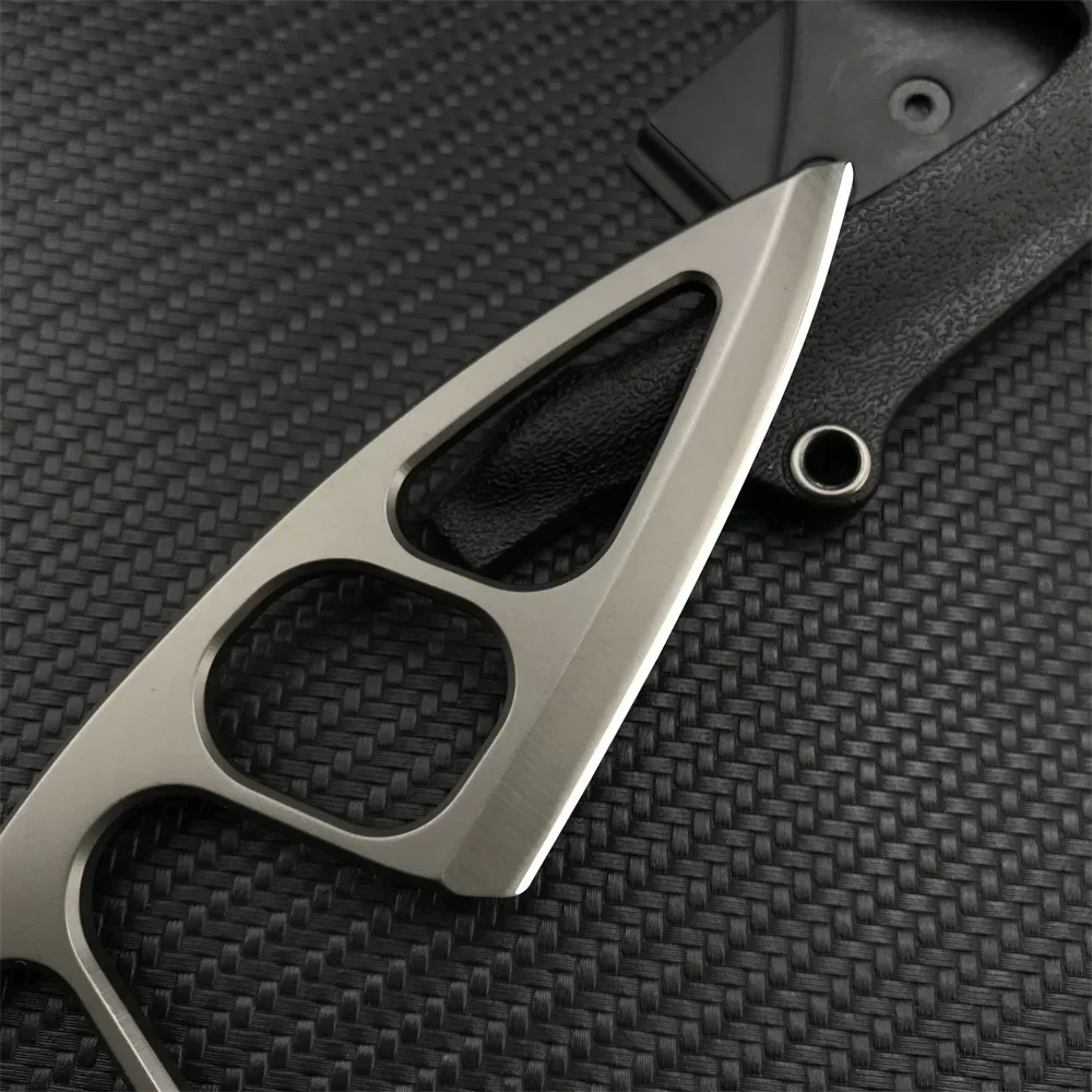 Titanium Fixed Blade Knife – Camping 440C Steel Oxide Coating Multi-Grip EDC Survival detail image - detail view 11